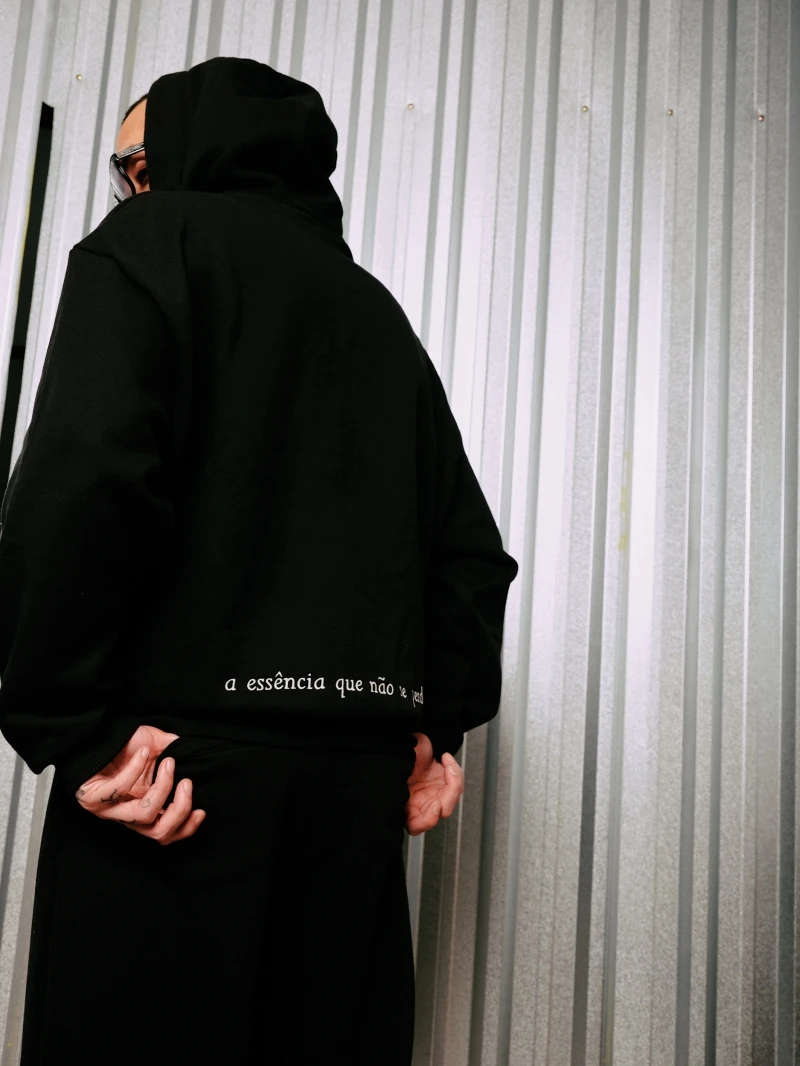 Salma - Casaco Moletom Canguru Suna Preto - SALMOL2PRE