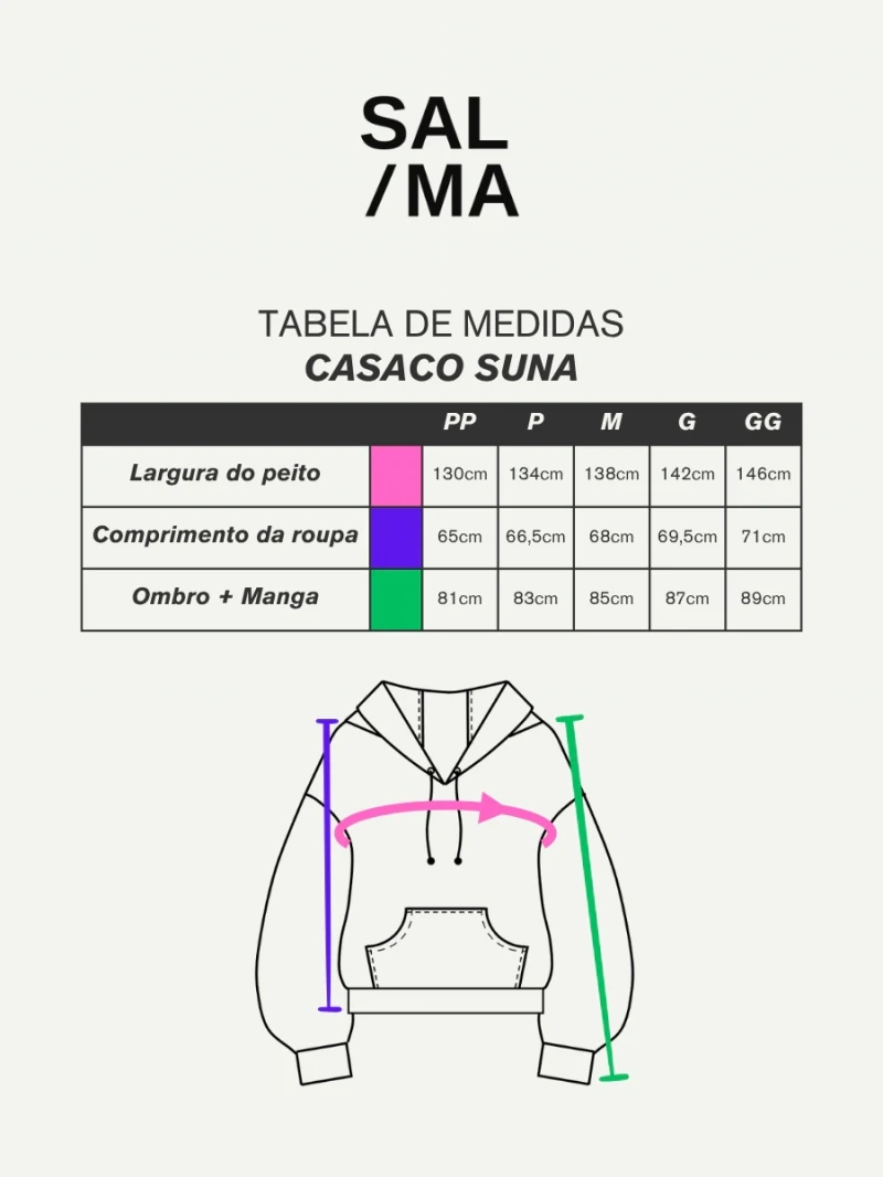 Salma - Casaco Moletom Canguru Suna Preto - SALMOL2PRE