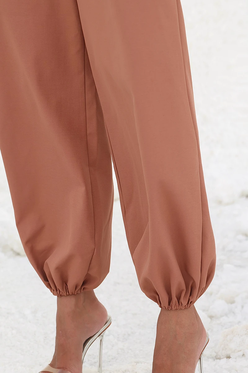 Dot Clothing - Set Dot Clothing Celine Shirt TQC and Pants Ballon Caramelo - 2889MARROM