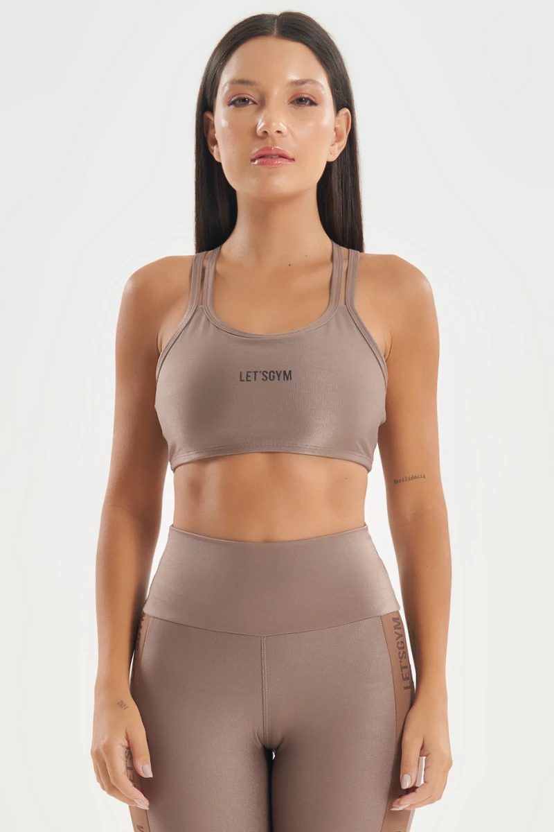 Lets Gym - Top Shades Castanho - 2730CT