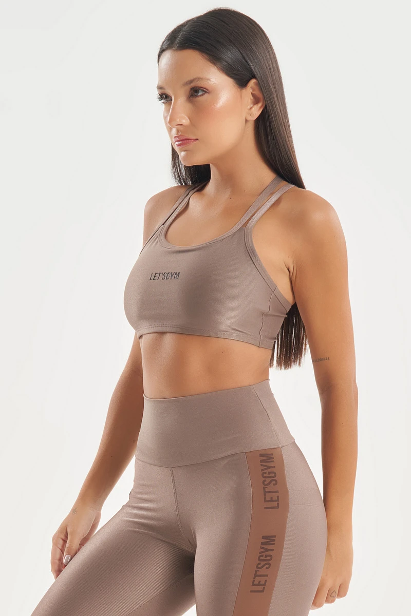 Lets Gym - Top Shades Castanho - 2730CT