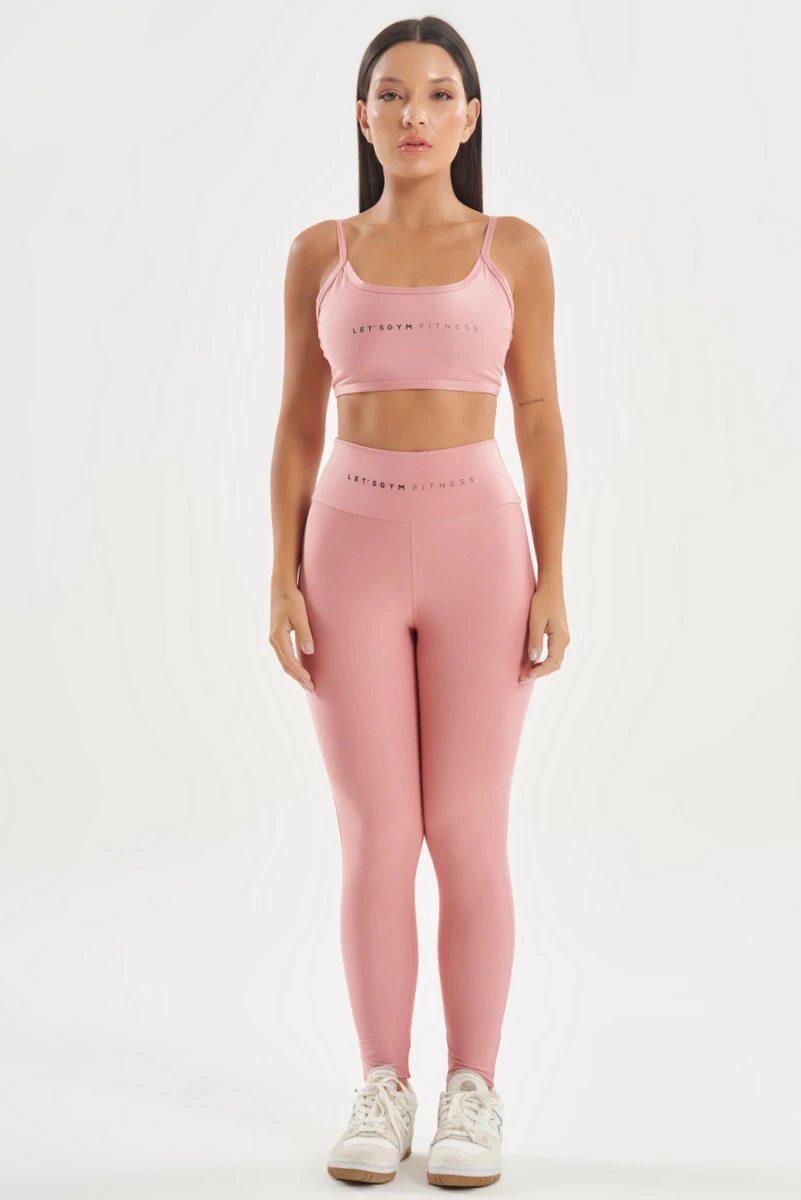 Lets Gym - Minimal Glow Rose Leggings - 2840RS