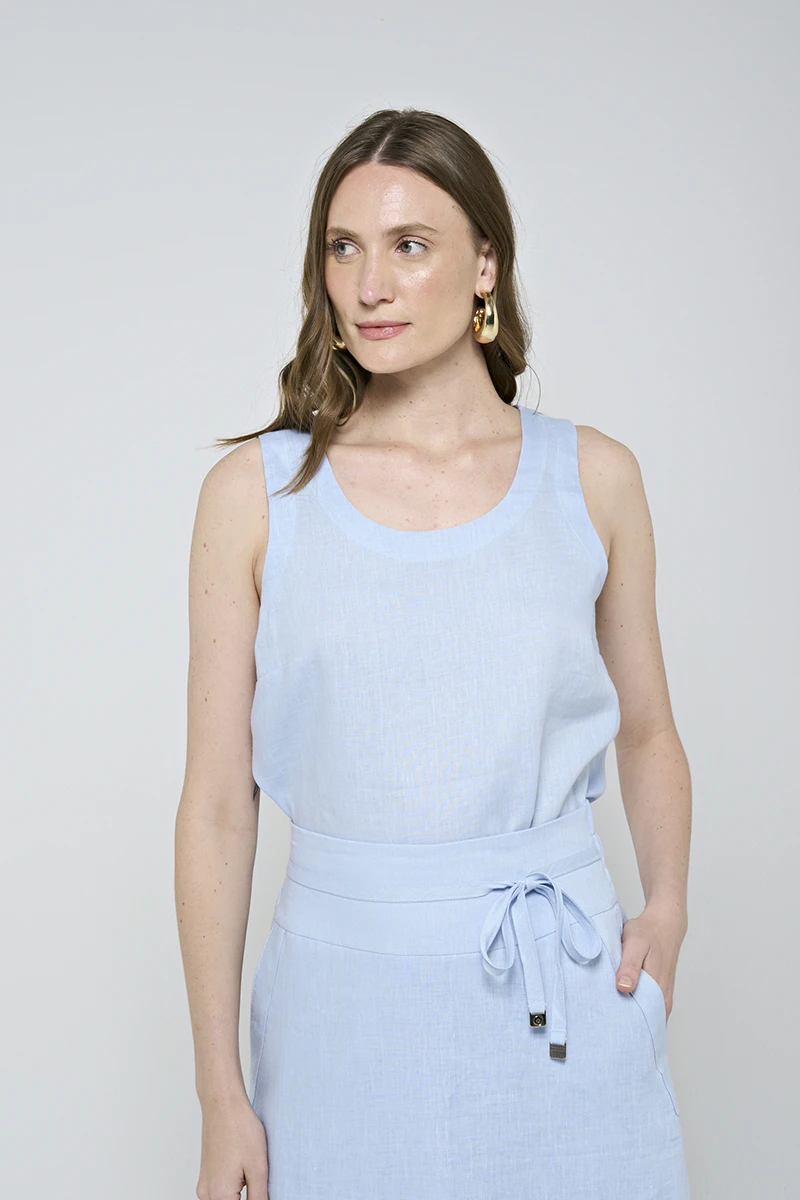 Hidrogênio - BABY BLUE TANK TOP WITH RED RELEASE - 20502111