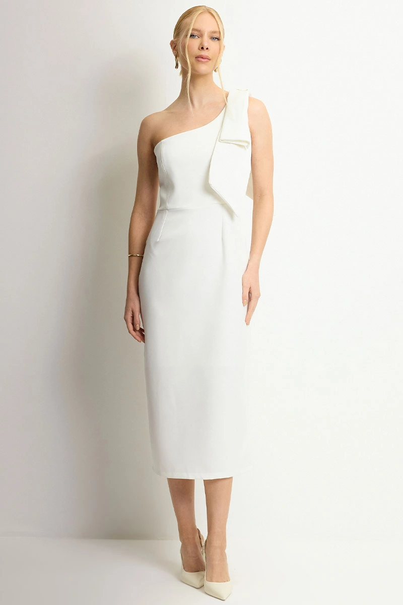 Miss Misses - Vestido Midi Samanta Off White - 54729030