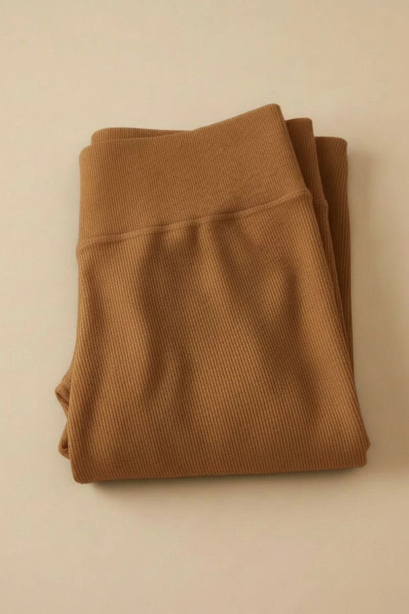 Hipkini - Essenza Caramel Seamless Ribbed Fitness Leggings - 33331837