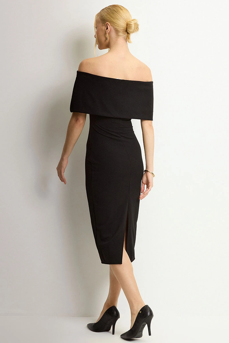 Miss Misses - Vestido Ayla Midi Preto - 54734001