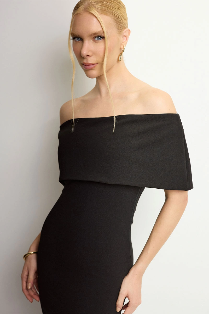 Miss Misses - Vestido Ayla Midi Preto - 54734001