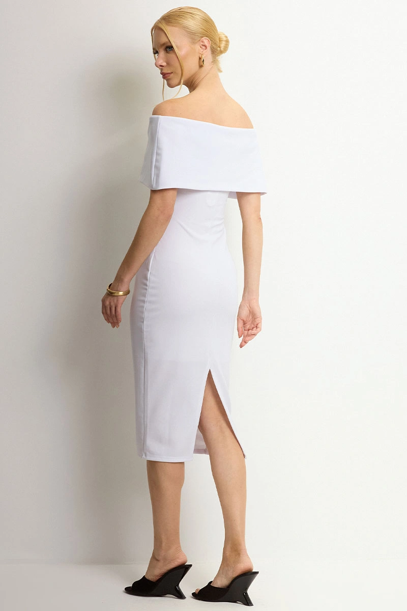 Miss Misses - Vestido Ayla Midi Branco - 54734005