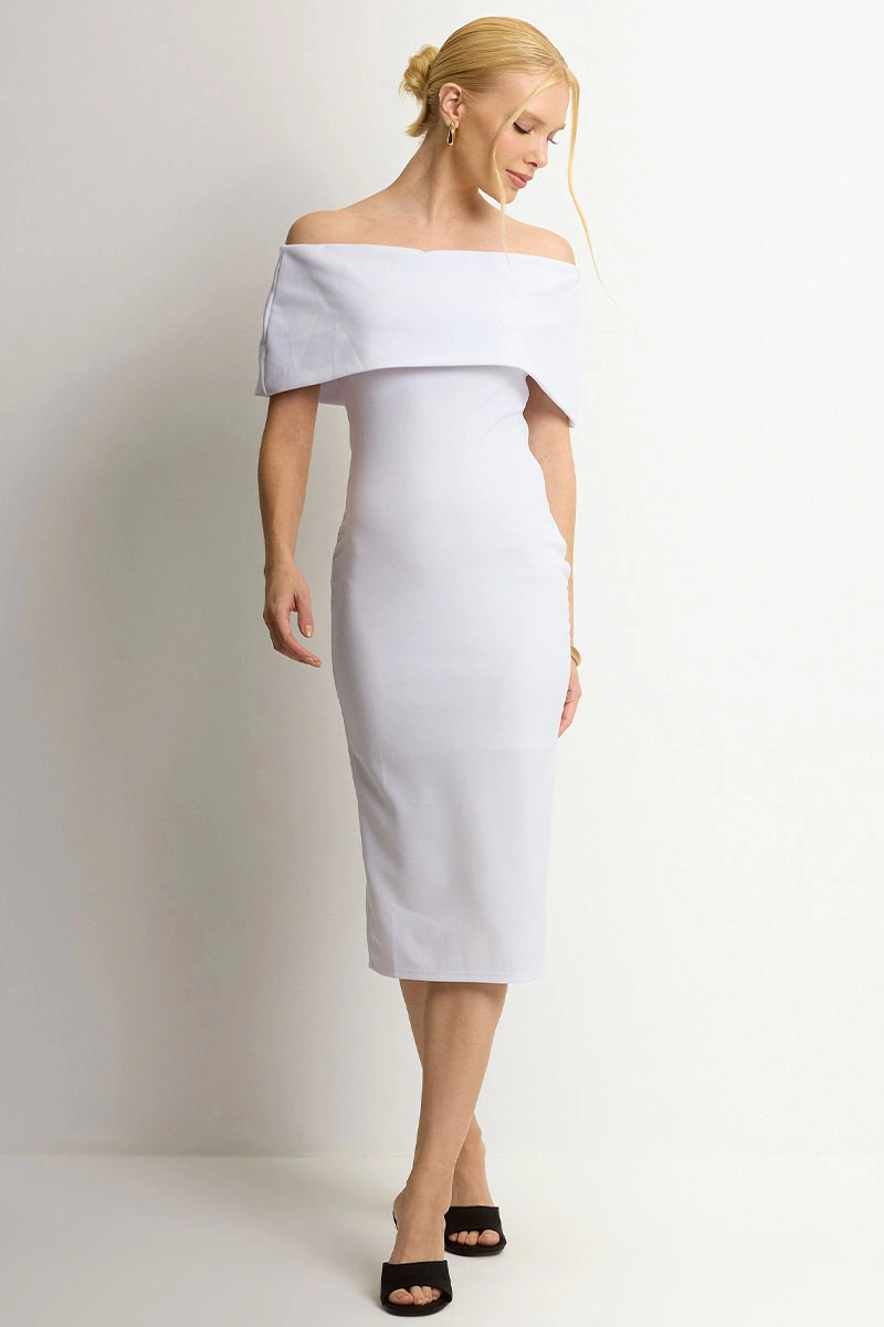 Miss Misses - Vestido Ayla Midi Branco - 54734005