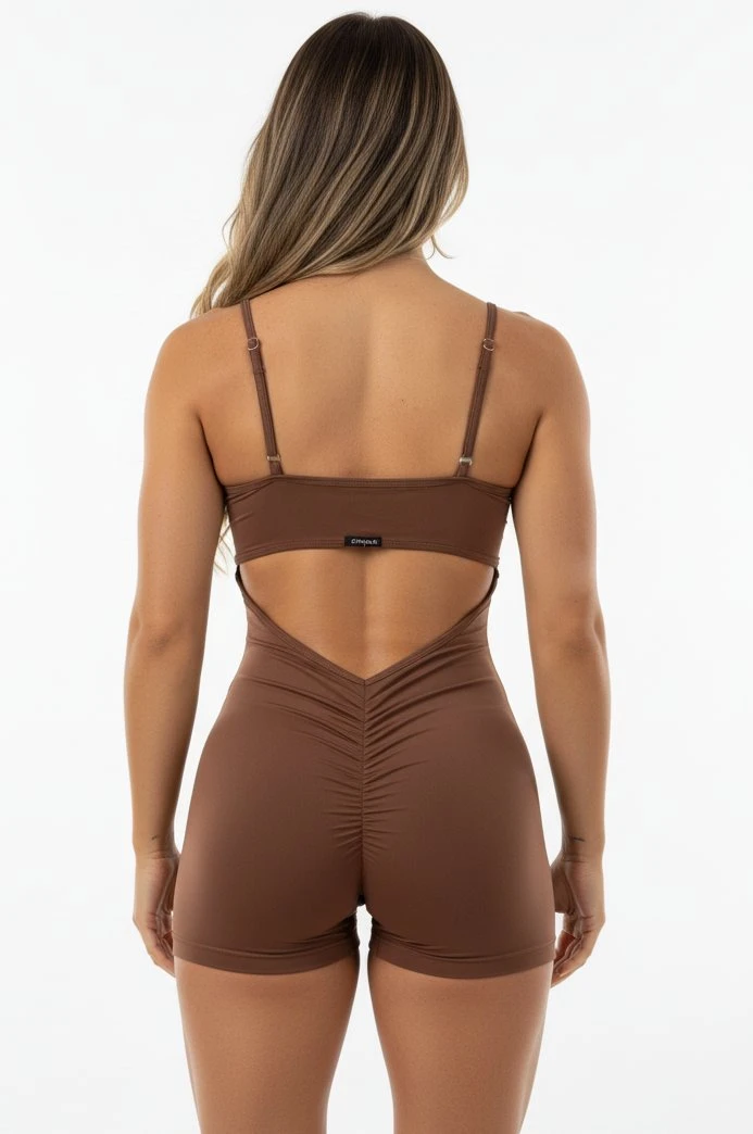 Canoan - Brown Yoga Romper - 16901