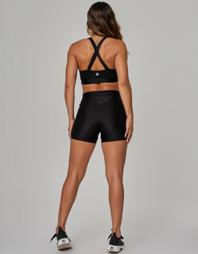 Vestem - Black Shorts and Sports Bra Set - CJ251.PE.C0002