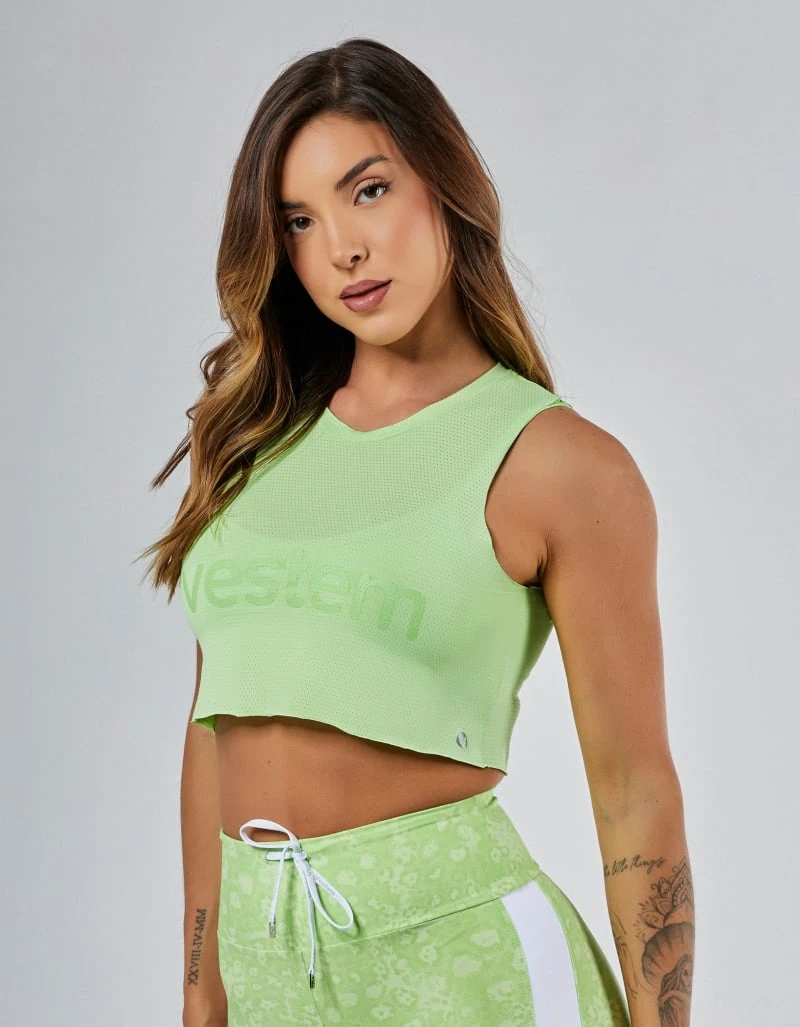 Vestem - Set Shorts, Tank Shirt and Top Bass Jaguar Menta - CJ307.BF.E1307.I25