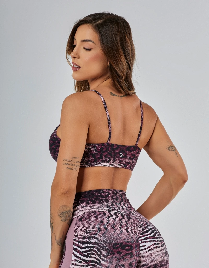 Vestem - Wild Animal Black and Satin Shorts and Top Set - CJ309.BF.E1365