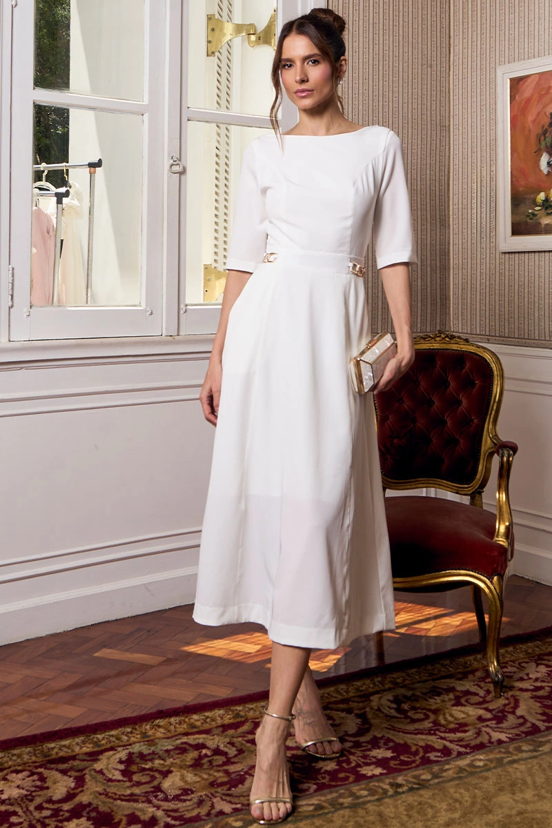 Miss Misses - Vestido Hebe Off White - 54704030