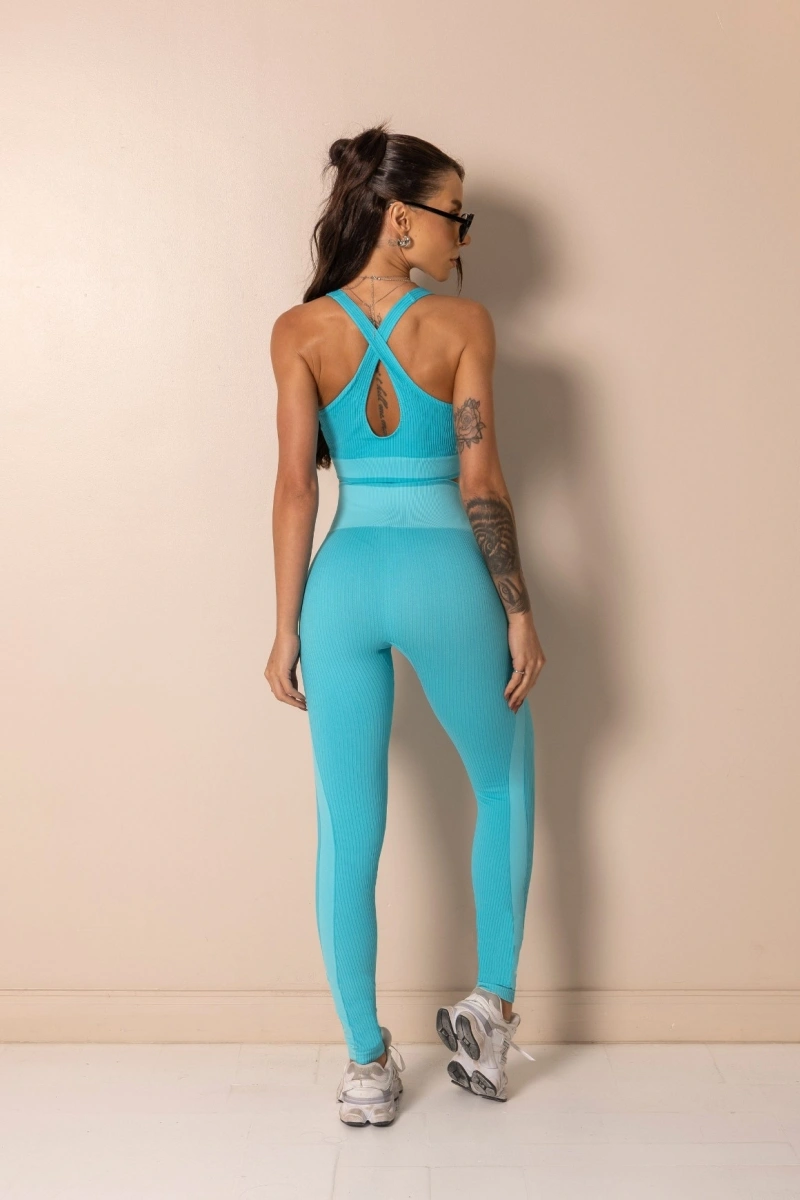 Hipkini - Legging Fitness Seamless Style Yourself Turquoise Blue - 33331578