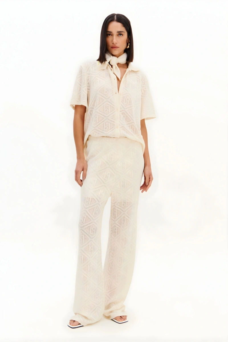 LANÇA PERFUME - Calça Wide Leg Com Cintura Alta Lança Perfume - 3214