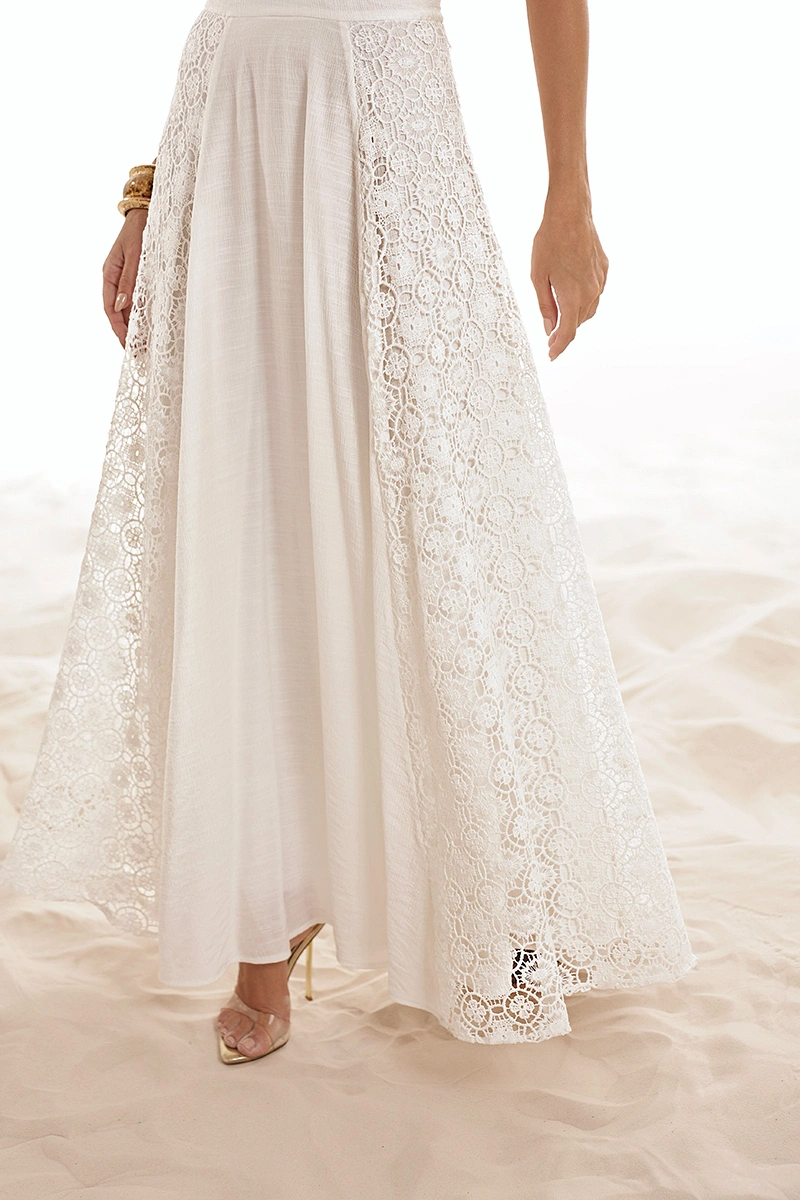 Dot Clothing - Dress Dot Clothing Longuete Laura Guipure Off White - 2945OFF