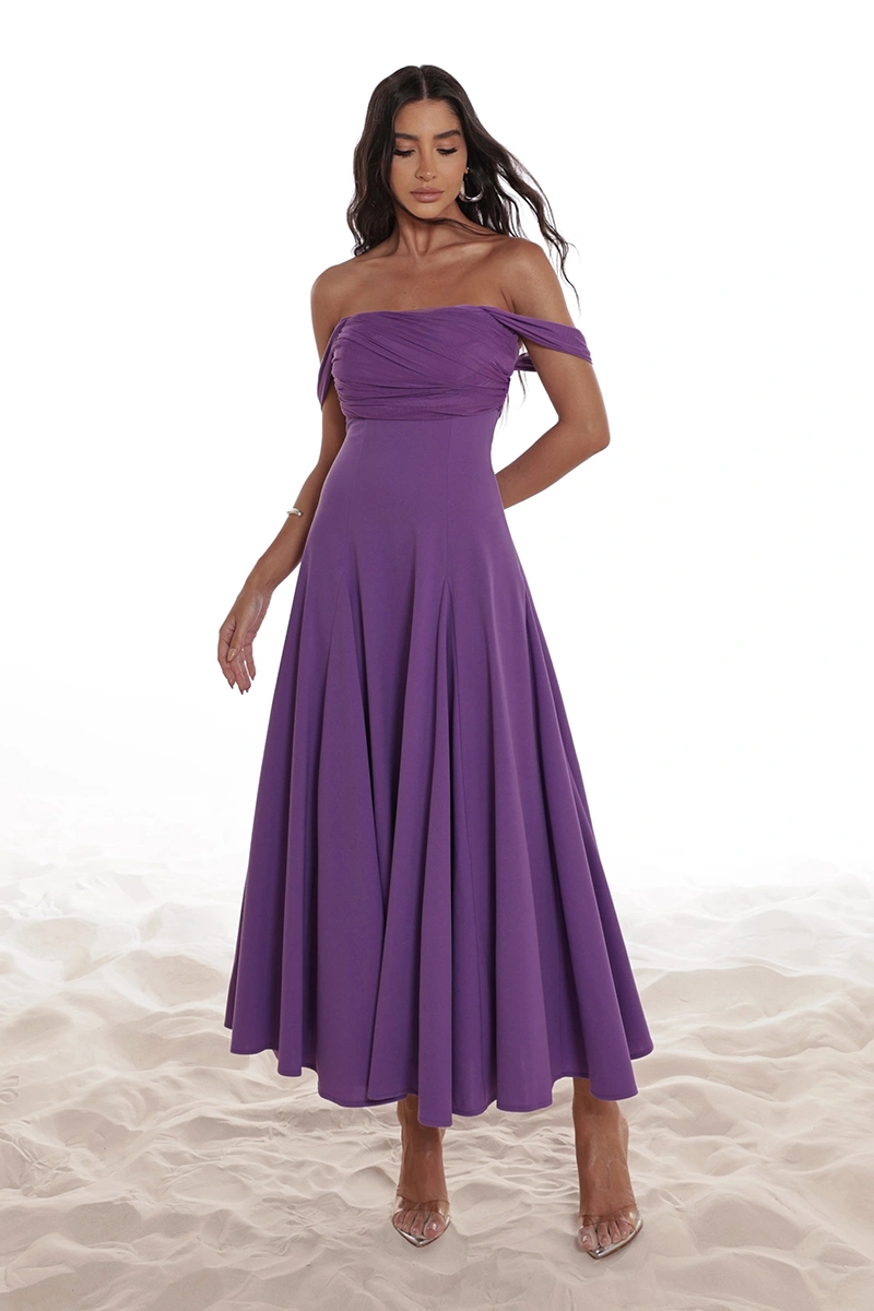 Dot Clothing - Dress Dot Clothing Marina Skirt A-line with tulle Violet - 2918ROXO