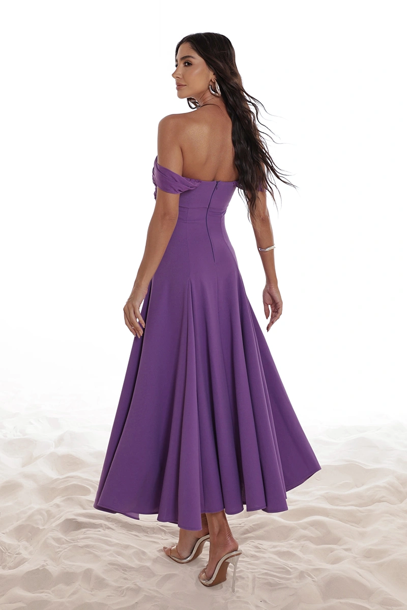 Dot Clothing - Dress Dot Clothing Marina Skirt A-line with tulle Violet - 2918ROXO