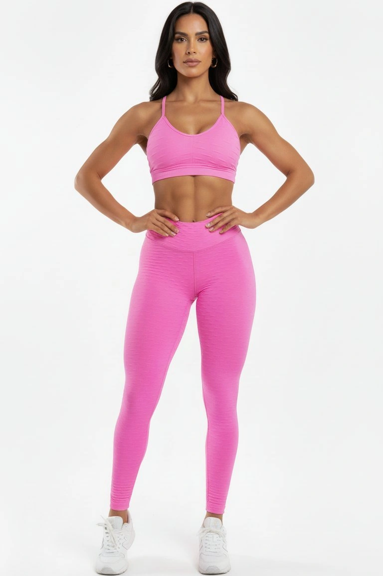 Canoan - Legging Scrunch Tropical Bubble Rosa Chiclete - 11004