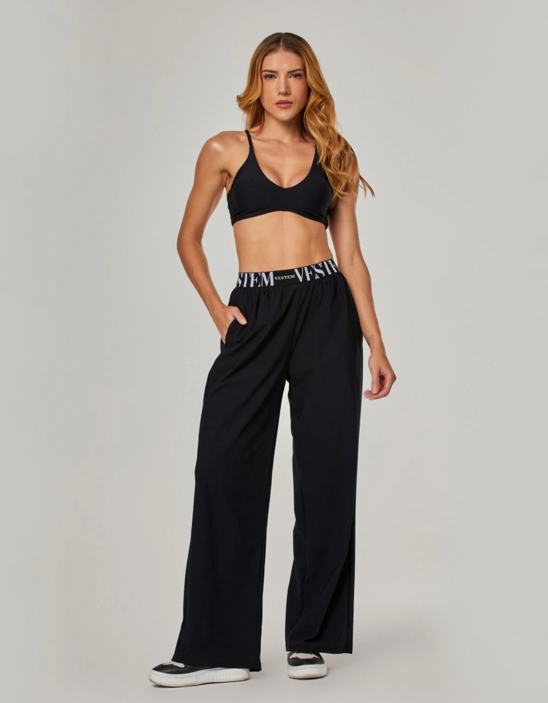 Vestem - Calça Pantalona Flow Preto - CAL164.NY.C0002