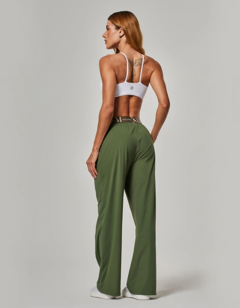 Vestem - Calça Pantalona Flow Verde Croco - CAL164.NY.C0292