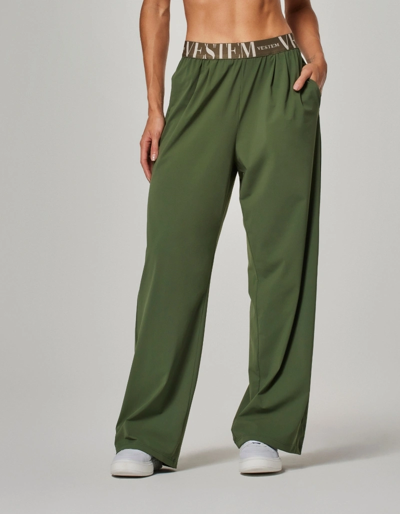 Vestem - Calça Pantalona Flow Verde Croco - CAL164.NY.C0292