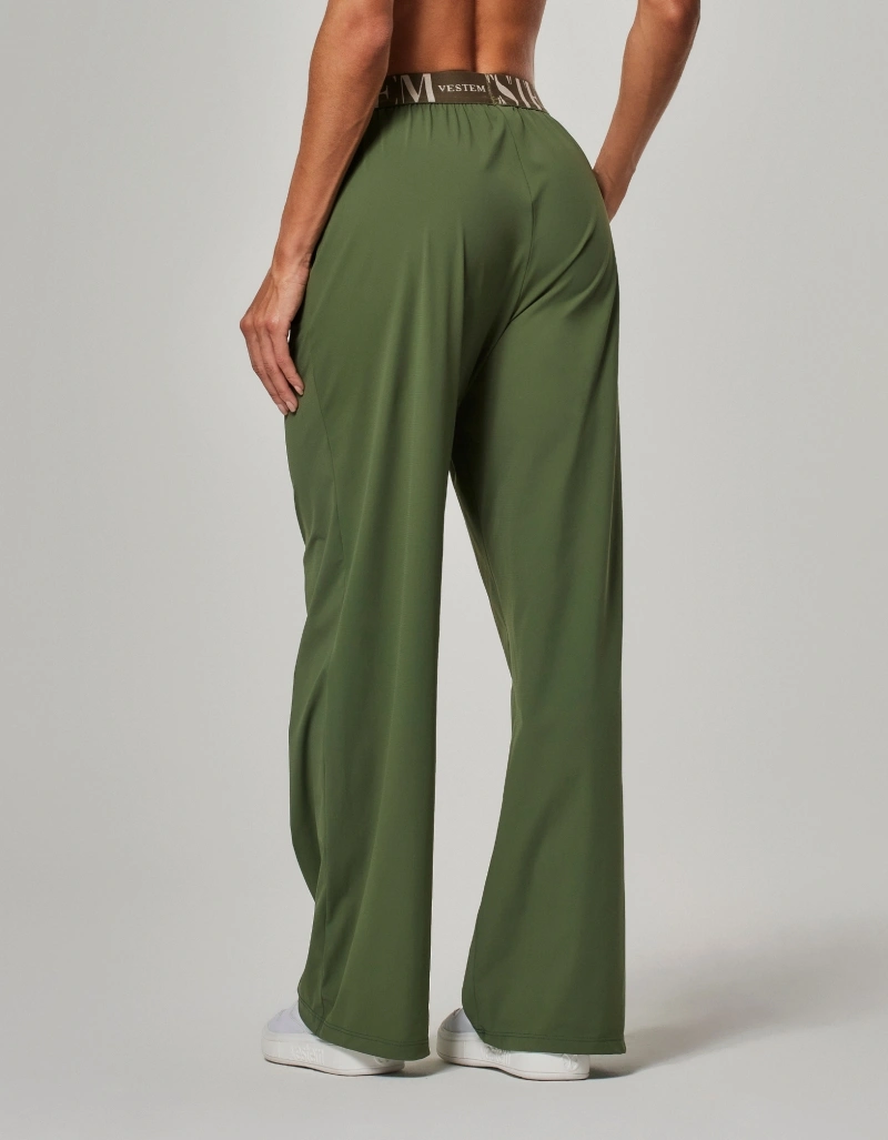 Vestem - Calça Pantalona Flow Verde Croco - CAL164.NY.C0292