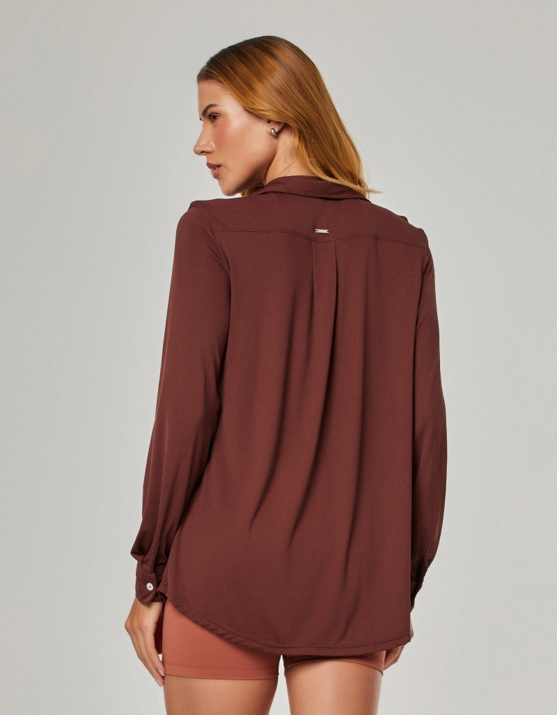 Vestem - Flow Brown Leather Shirt - CMS01.NY.C0711