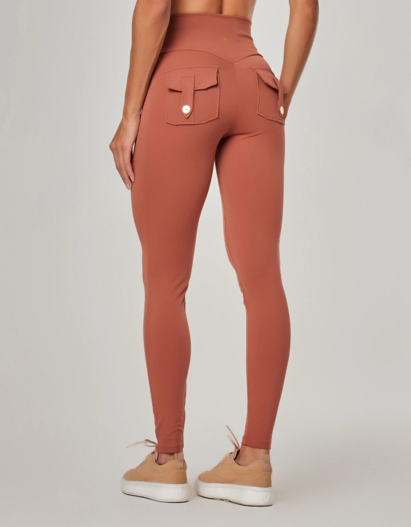Vestem - Shape Up Leggings with Pockets, Brown Bronze Origin - FS1596.NY.C0284