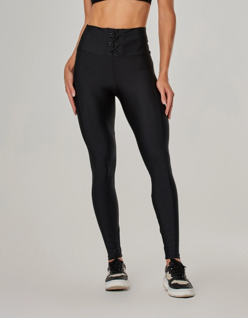 Vestem - Keyla Black Leggings with Front Tie - FS1628.NY.C0002