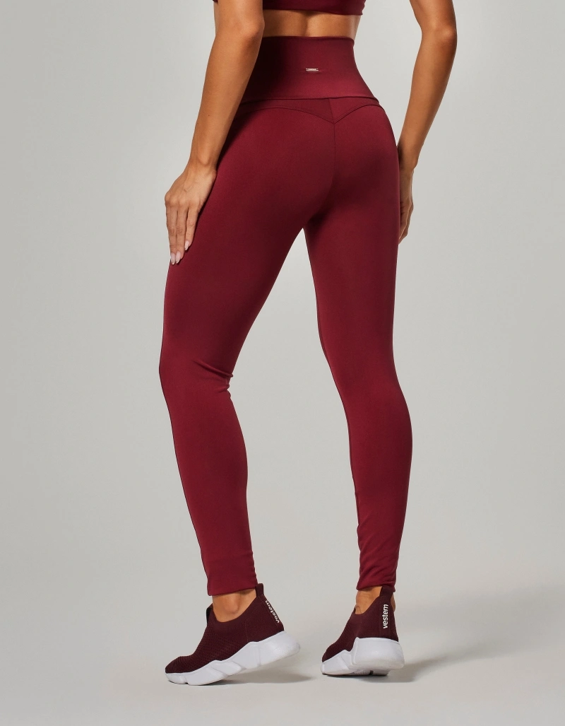 Vestem - Keyla Merlot Red Leggings with Front Tie - FS1628.NY.C0563