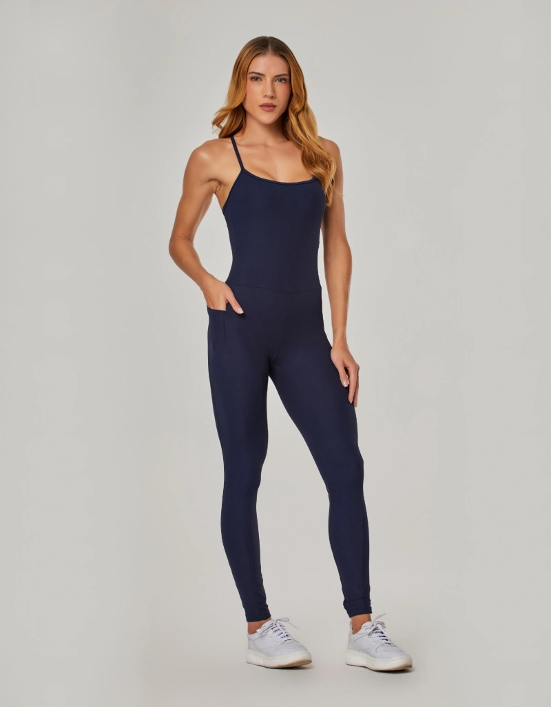 Vestem - Balance Dark Navy Jumpsuit with Pockets - MAC306.NY.C0173