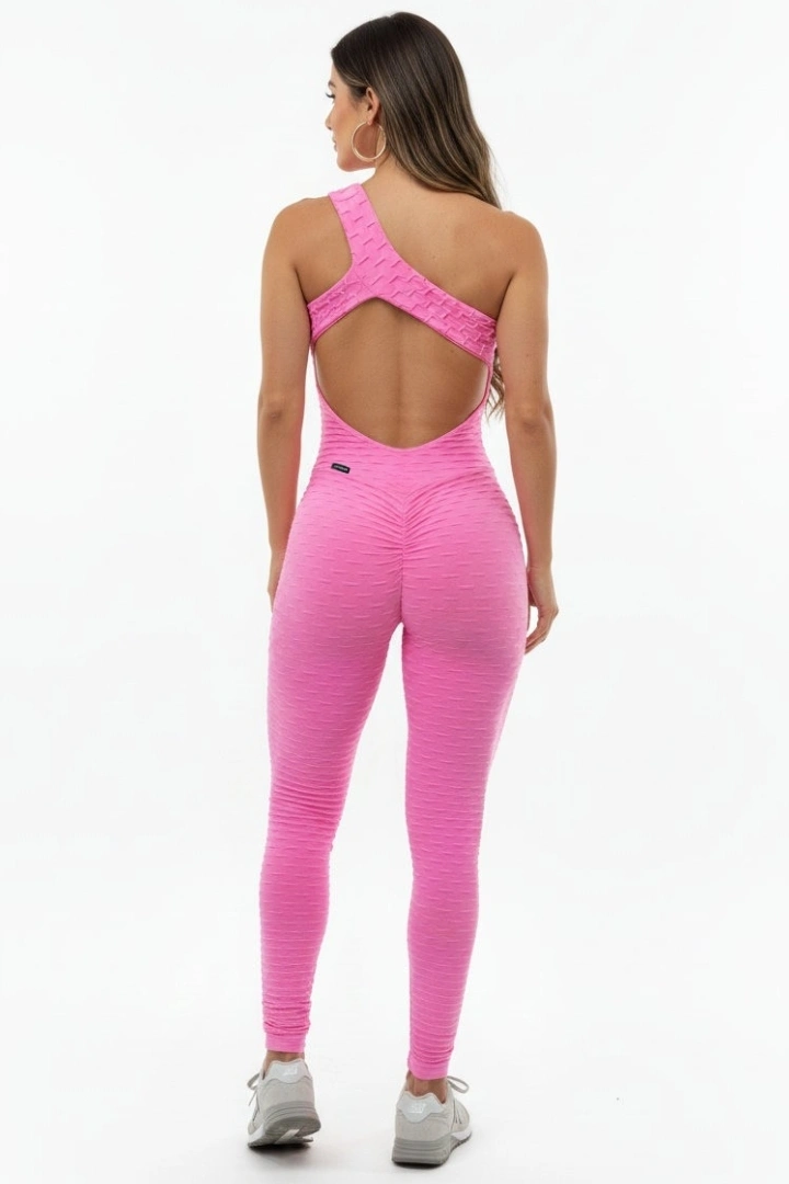 Canoan - Macacão Scrunch Tropical Rosa Chiclete - 26003