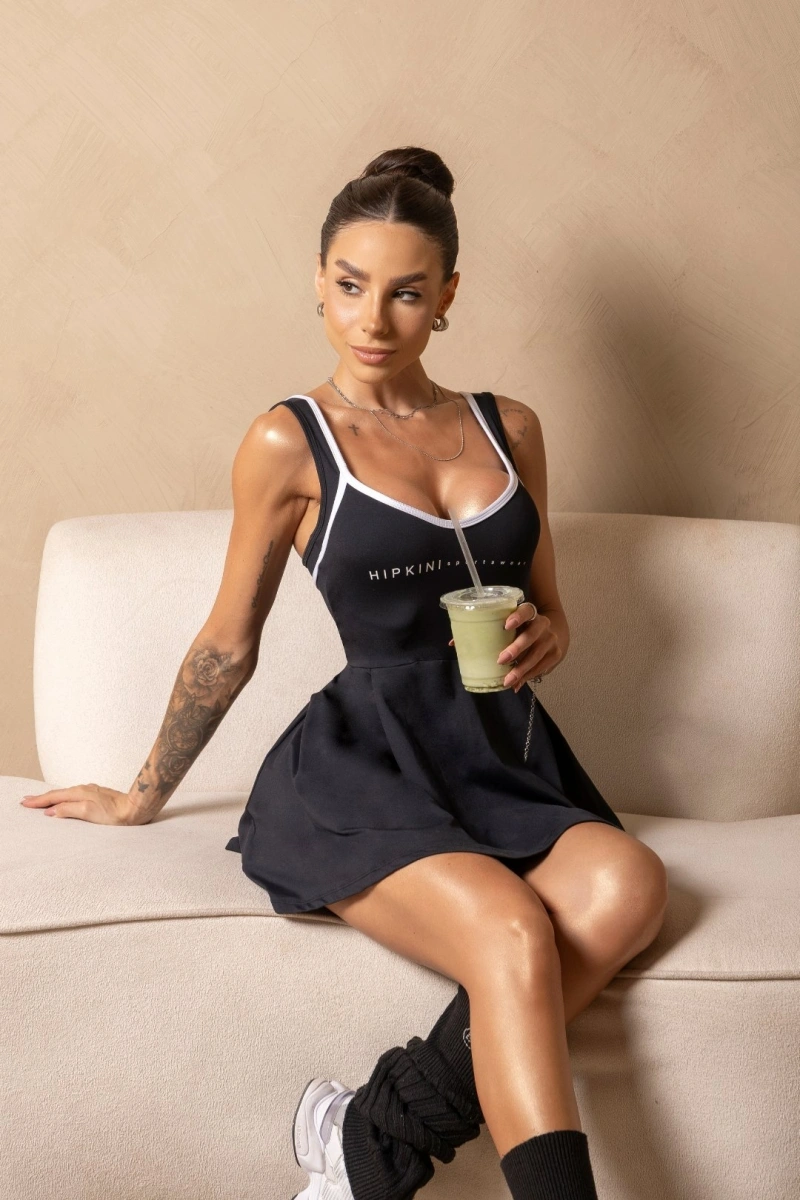 Hipkini - Black Fitness Wellness Dress with Shorts - 33331597