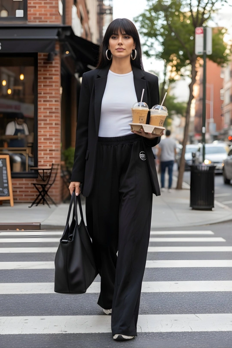 Hipkini - Calça Fitness Wellness Preta Wide Leg - 33331596