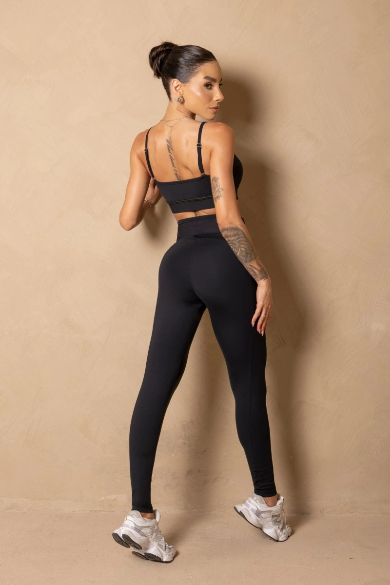 Hipkini - Leggingss Fitness Wellness Black with Silk - 33331587