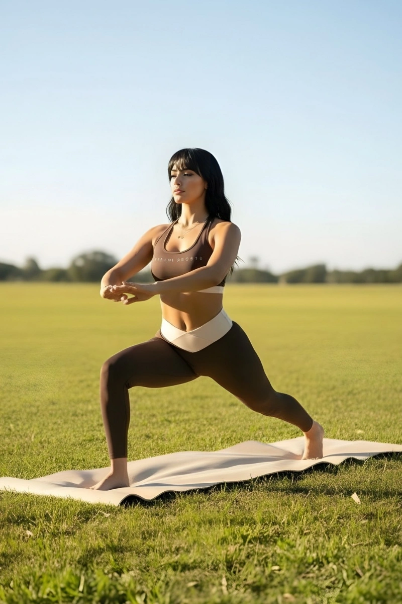 Hipkini - Leggingss Fitness Wellness Coffee with Silk - 33331599