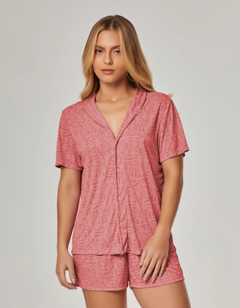 Vestem - Pijama Curto Logomania Vestem Vestem Sofstik Conch Shell - PIJ001.E1391