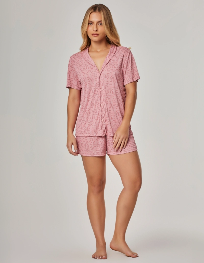 Vestem - Pijama Curto Logomania Vestem Vestem Sofstik Romance - PIJ001.E1390