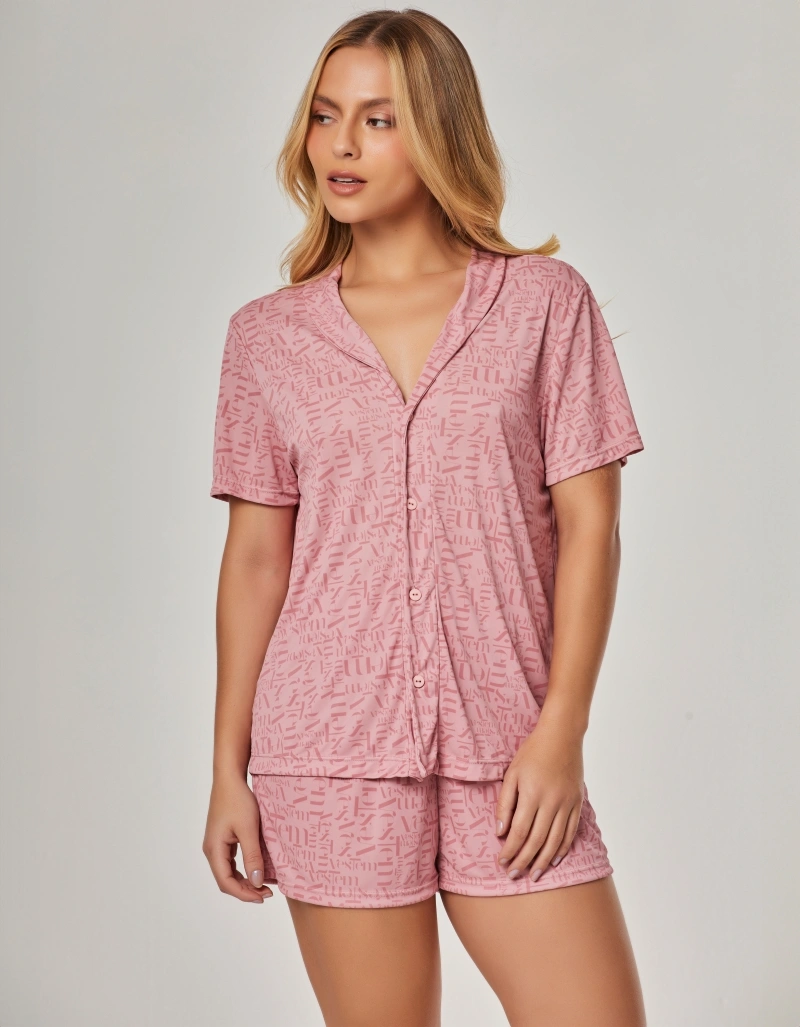 Vestem - Pijama Curto Logomania Vestem Vestem Sofstik Romance - PIJ001.E1390