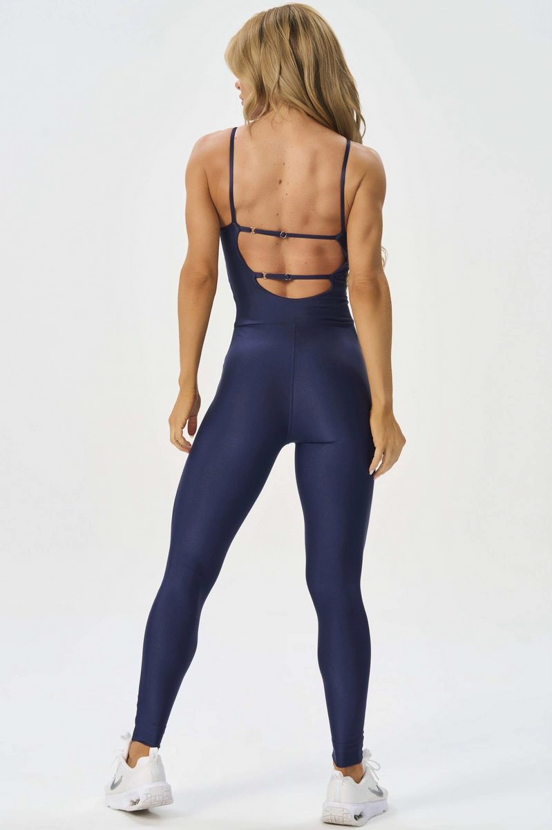 Lets Gym - Macacao Contour Navy Blue - 2675NB