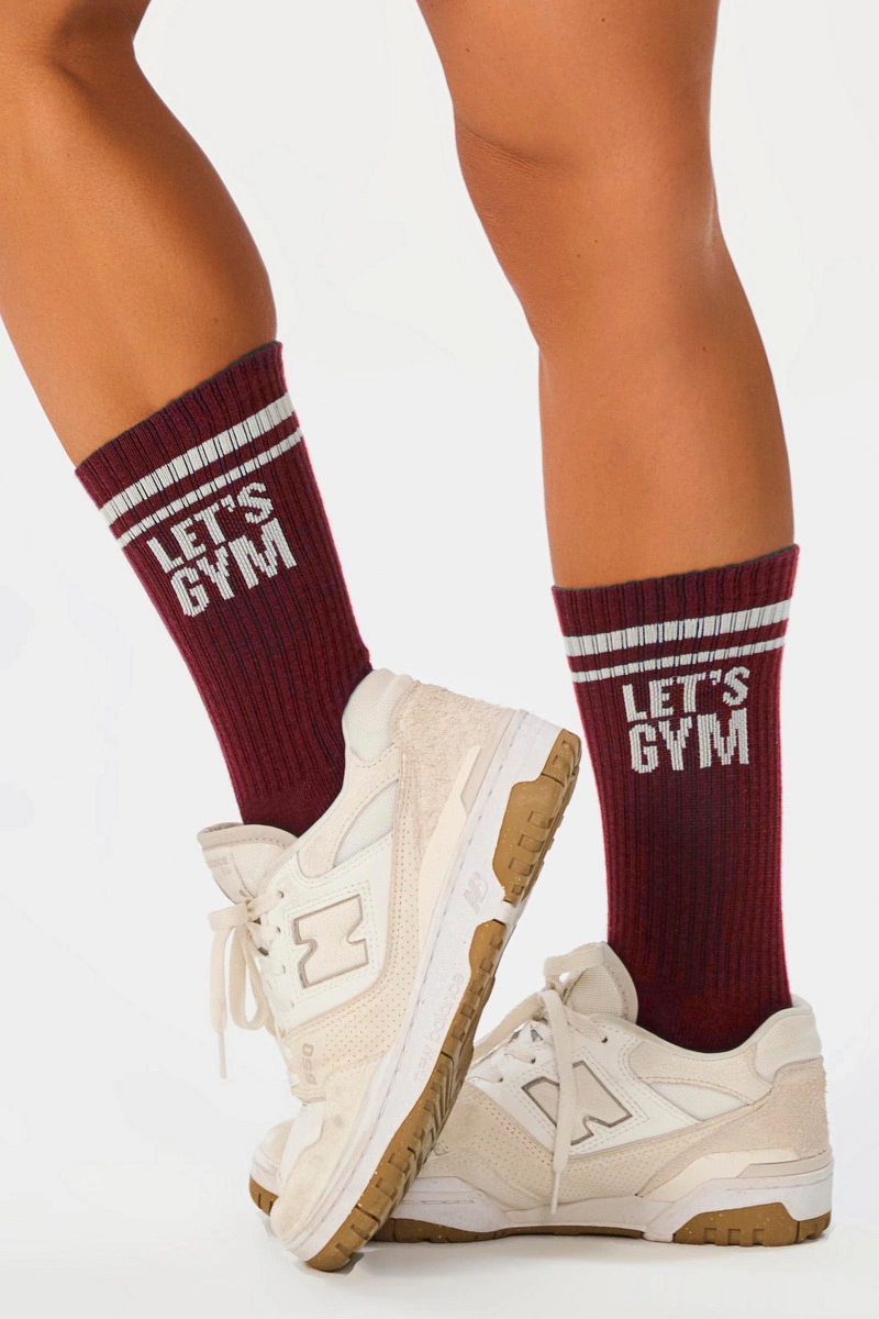 Lets Gym - Meia Letsgym Burgundy - 2880BG
