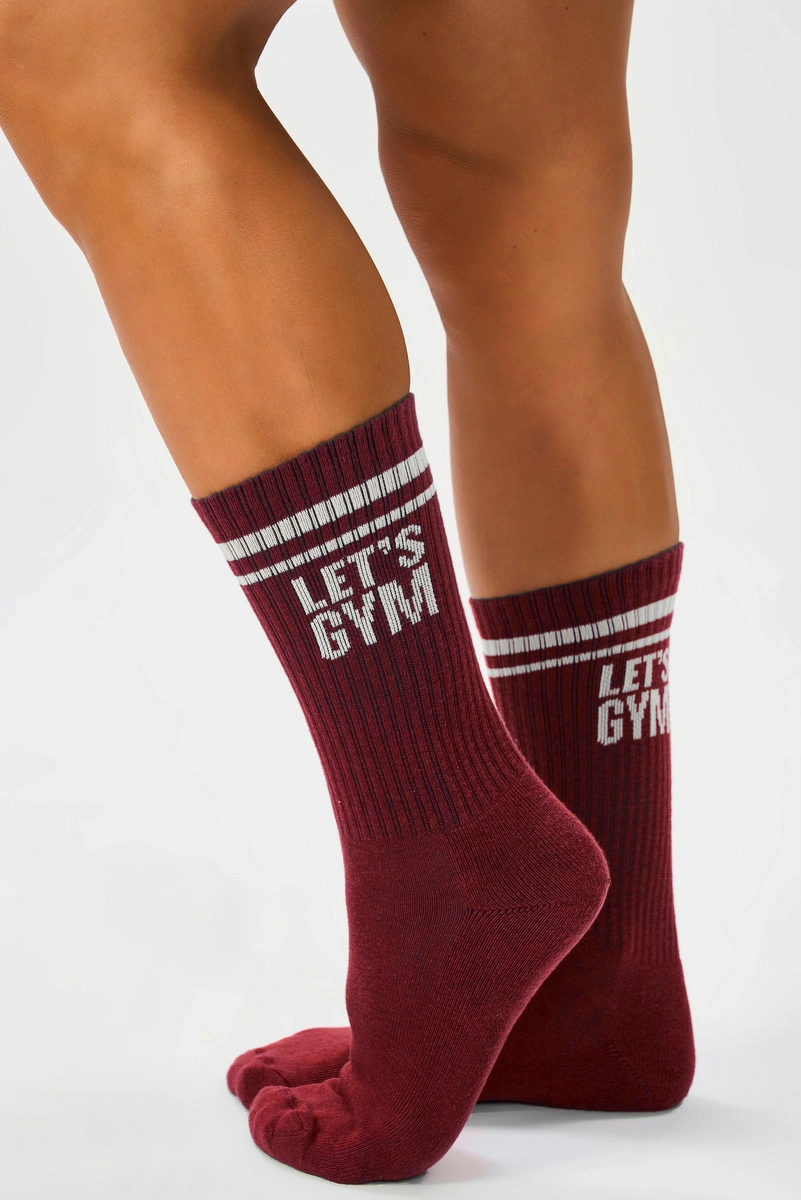 Lets Gym - Meia Letsgym Burgundy - 2880BG