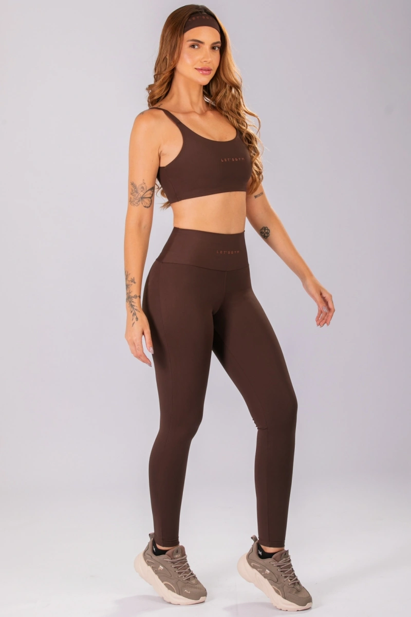 Lets Gym - Legging Basic Colors Coffee - 2907CF