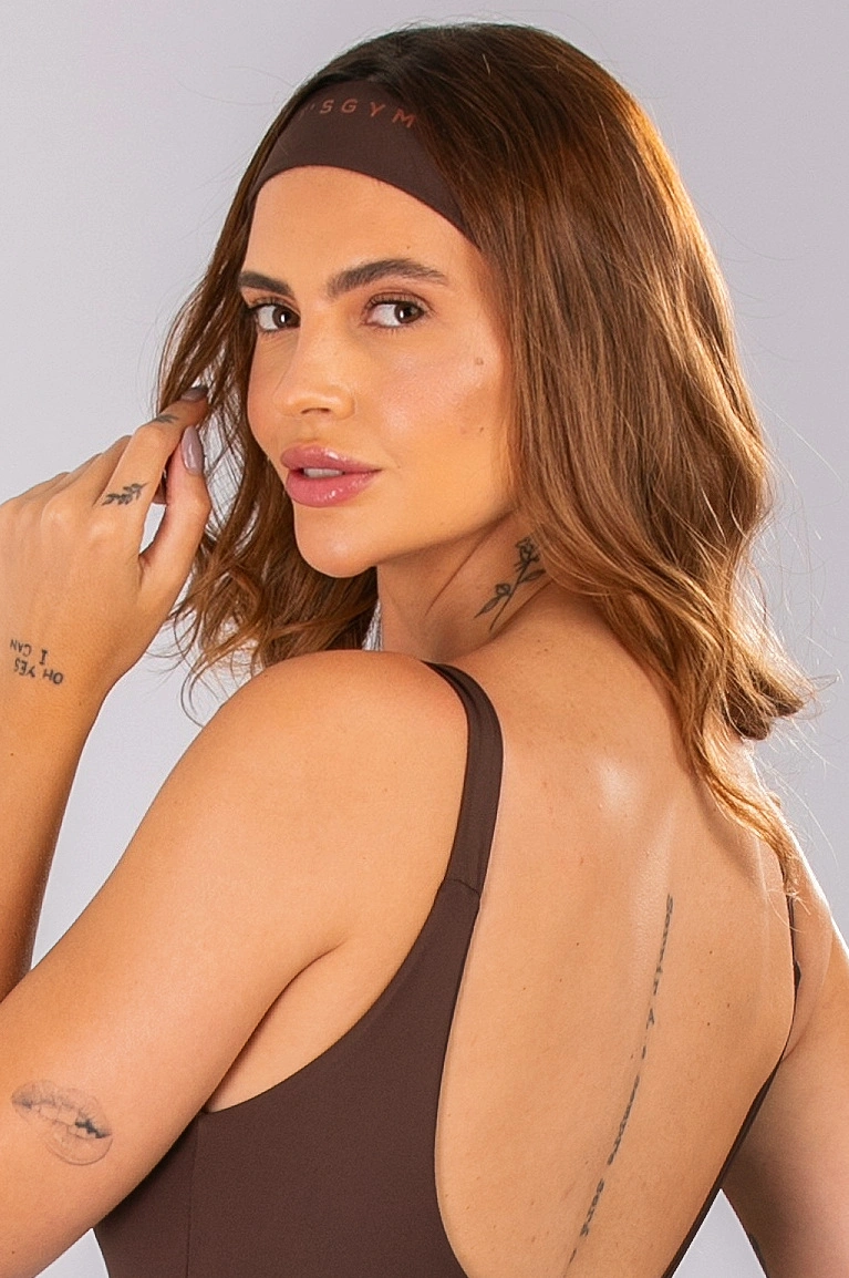 Lets Gym - Faixa De Cabelo Basic Colors Coffee - 2911CF