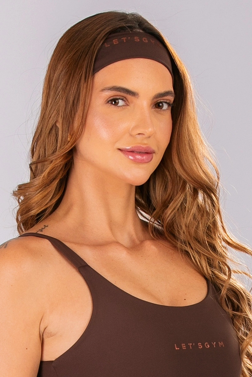 Lets Gym - Faixa De Cabelo Basic Colors Coffee - 2911CF