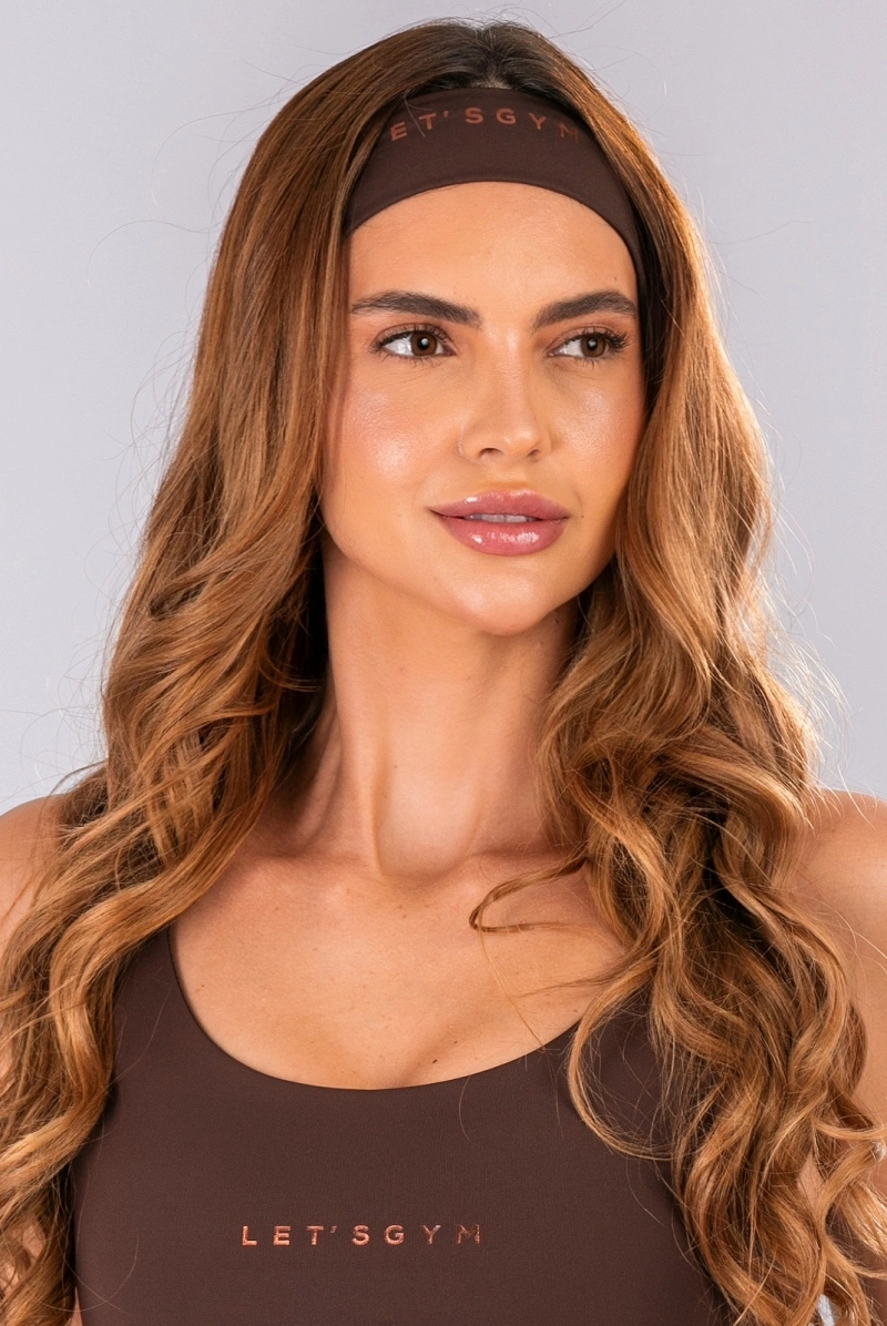 Lets Gym - Faixa De Cabelo Basic Colors Coffee - 2911CF