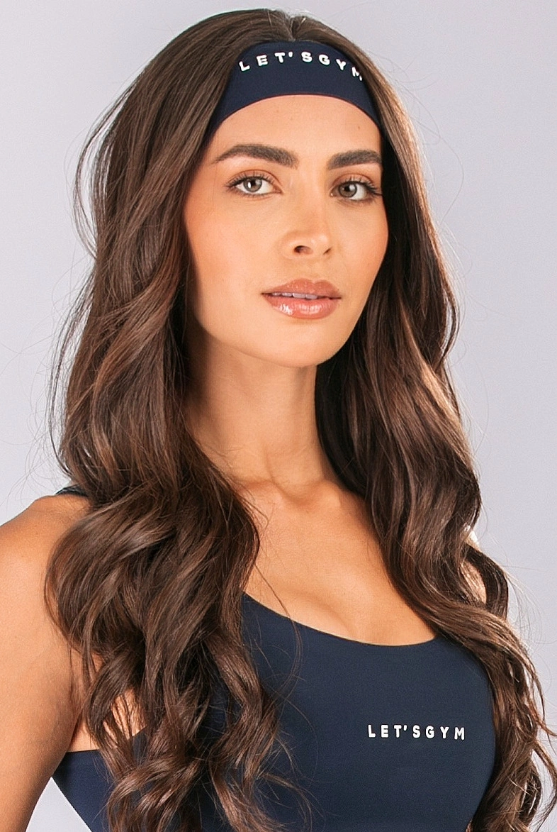 Lets Gym - Faixa De Cabelo Basic Colors Navy Blue - 2911NB