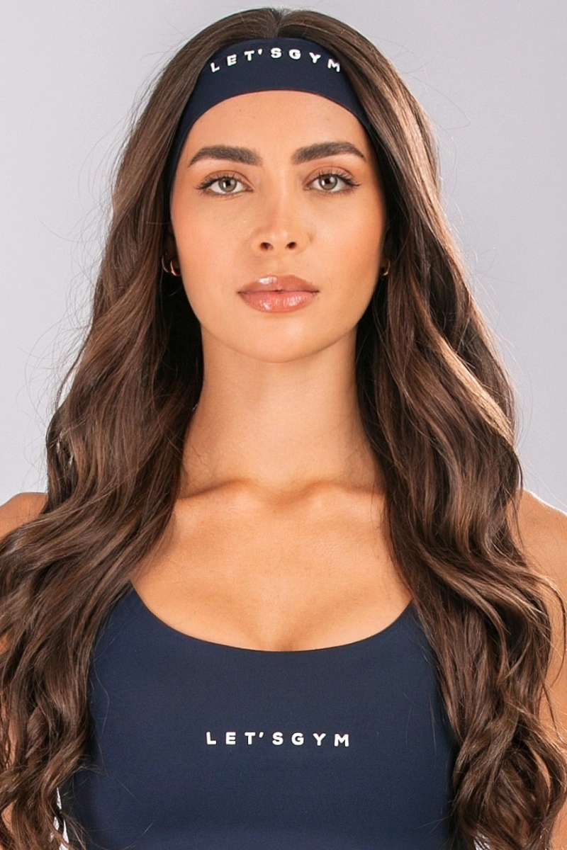 Lets Gym - Faixa De Cabelo Basic Colors Navy Blue - 2911NB
